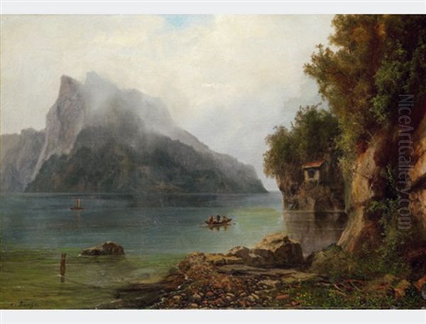 Lauerzersee Oil Painting by Arnold Albert Jenny