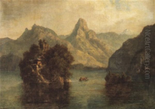 Blick Auf Den Lauerzersee Oil Painting by Arnold Albert Jenny