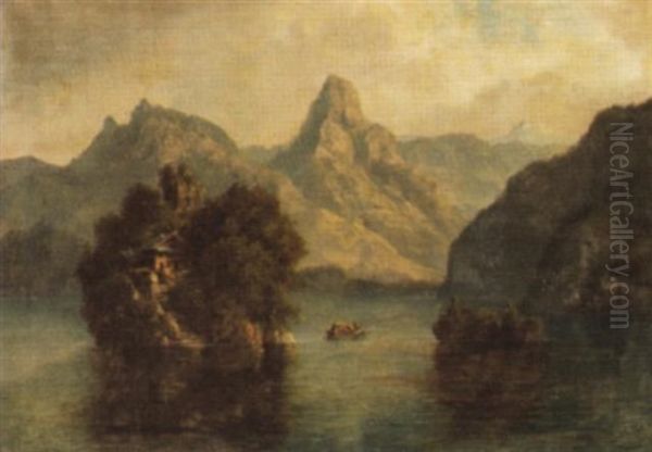 Blick Auf Den Lauerzersee Oil Painting by Arnold Albert Jenny