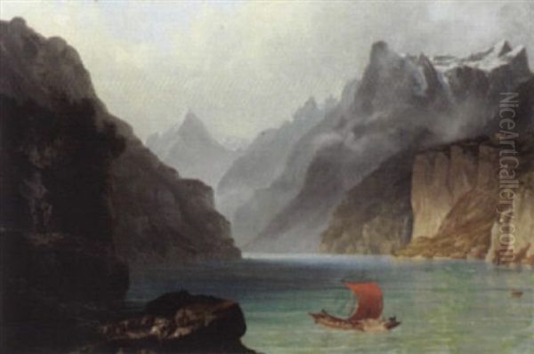 Urnersee Mit Nauen Oil Painting by Arnold Albert Jenny