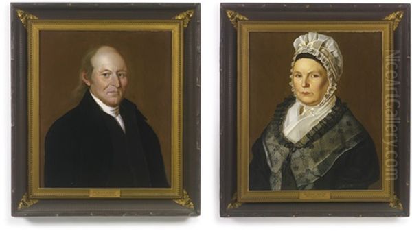 Mr. And Mrs. Lazarus Ruggles Oil Painting by Richard Jennys