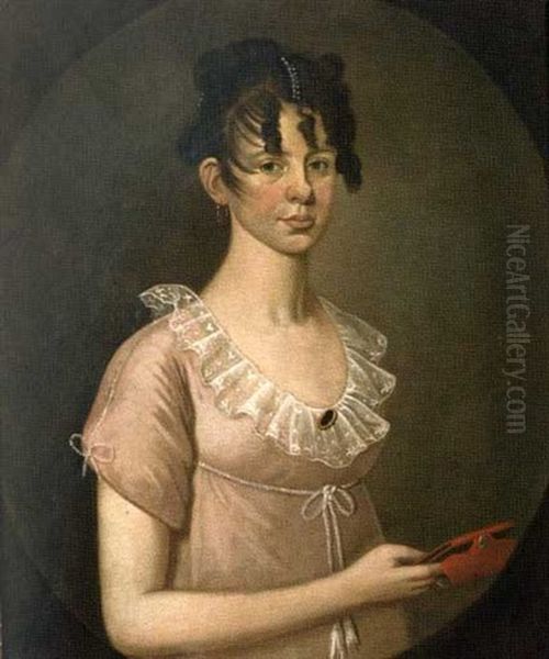 Portrait Of Anna Hoyt Oil Painting by William Jennys