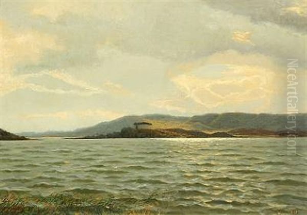 Landscape With Lake Oil Painting by Carl Milton Jensen