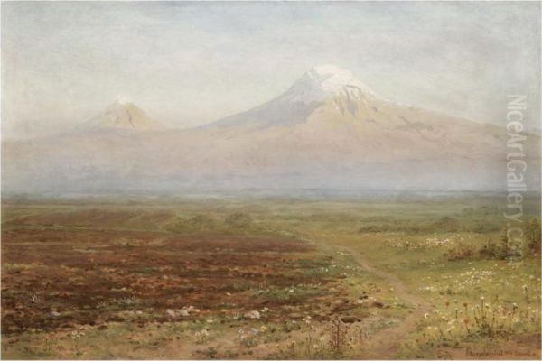 Ararat Oil Painting by Georgy Z. Bashinzhagyan