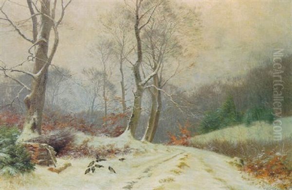 Winter Landscape Oil Painting by Carl Milton Jensen