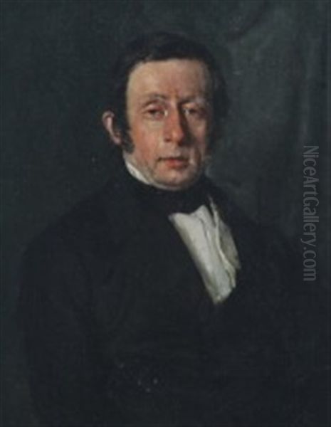 Portrait Of Professor Borgen, Headmaster At The Metropolitan School In Copenhagen by Christian Albrecht Jensen