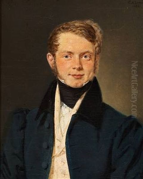 Portrait Of Adolph Ludvig Manthey, Judge Advocate And Province Secretary In The East Indies Oil Painting by Christian Albrecht Jensen