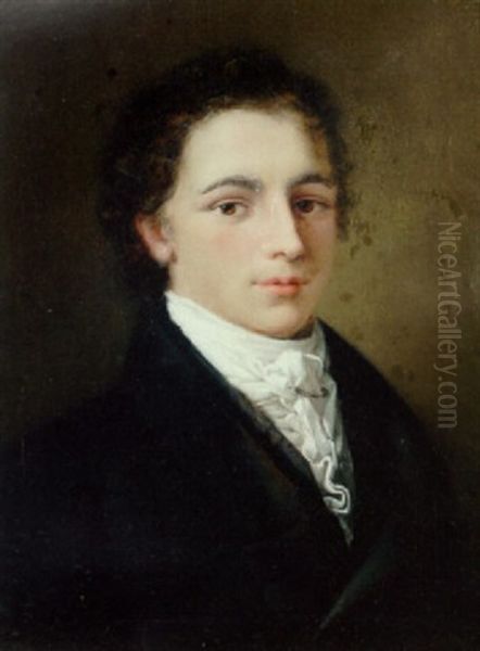 Portraet Af Ludvig August Clausen Oil Painting by Christian Albrecht Jensen