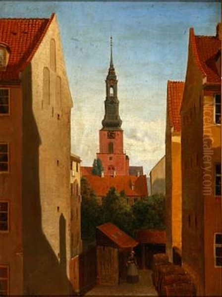 View Of St. Petri Church, Copenhagen Oil Painting by Morten Jepsen