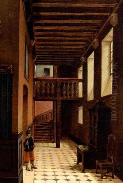 Interior Fra Musee De L'hotel Cluny Oil Painting by Morten Jepsen