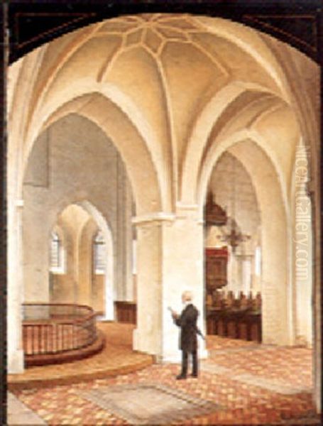 Interior Fra Vestervig Kirke Oil Painting by Morten Jepsen