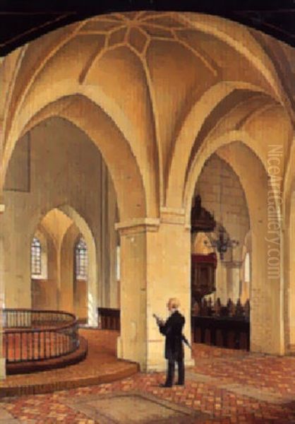 Interior Fra Vestervig Kirke Oil Painting by Morten Jepsen