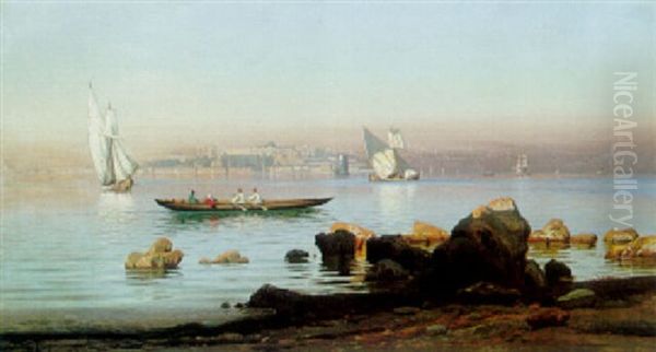 View Of Istanbul Oil Painting by Harald-Adof-Nikolaj Jerichau