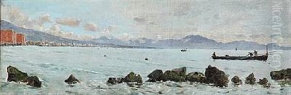 Fra Napoli Golften Oil Painting by Holger Hvitfeldt Jerichau