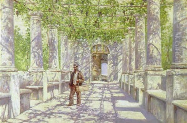 Pergola, Capri Oil Painting by Holger Hvitfeldt Jerichau