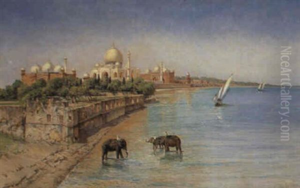 Il Forte Di Agra Oil Painting by Holger Hvitfeldt Jerichau