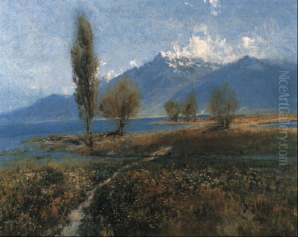 Am Lago Trasimeno Oil Painting by Holger Hvitfeldt Jerichau