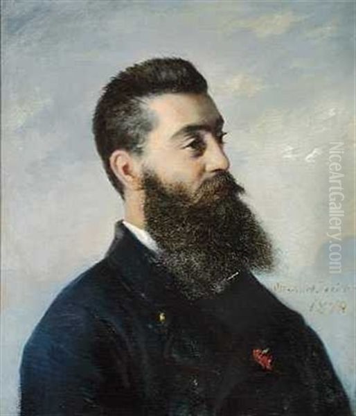 Portraet Af Harald O. Rist Oil Painting by Elisabeth Anna Maria Jerichau-Baumann