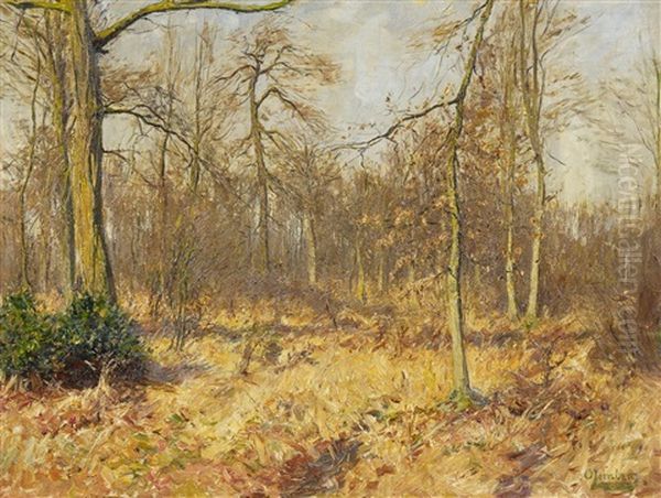 Herbstwald Oil Painting by Olof August Andreas Jernberg