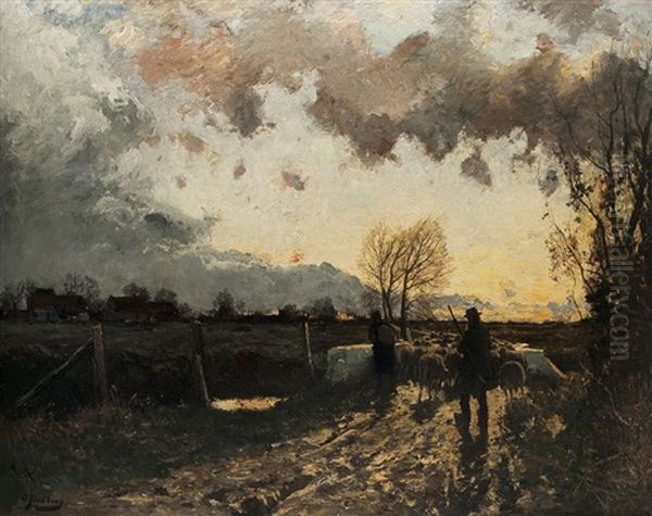 Herbst Oil Painting by Olof August Andreas Jernberg