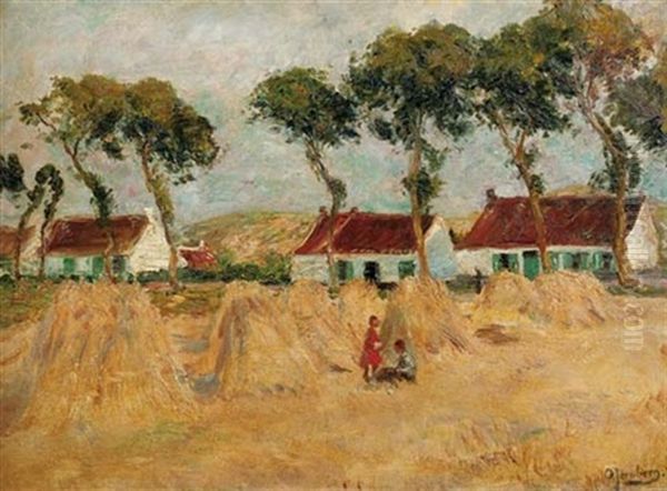 In The Field In Summer Oil Painting by Olof August Andreas Jernberg