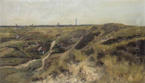 Blick Auf Ostende Oil Painting by Olof August Andreas Jernberg