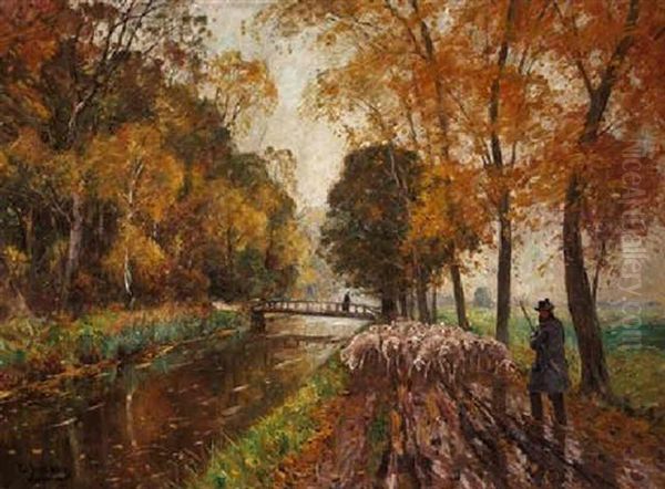 Goldener Herbst Oil Painting by Olof August Andreas Jernberg