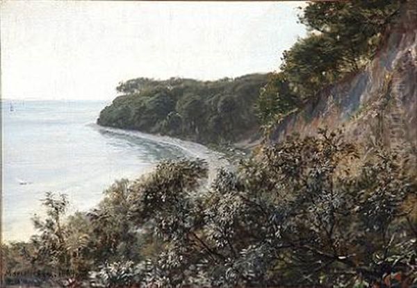 Coastal Scene From Marselisborg Oil Painting by August Andreas Jerndorff