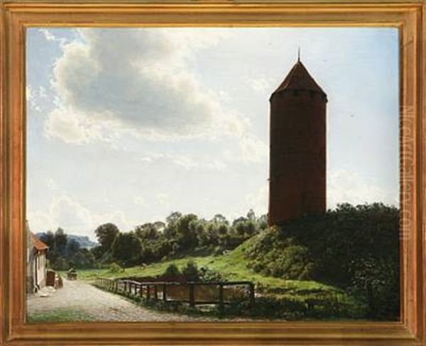 Summer Day At Gaasetaarnet, Vordingborg, Denmark Oil Painting by August Andreas Jerndorff