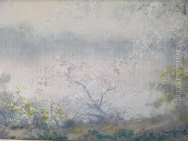 Landscape With Trees Oil Painting by Yamada Baske