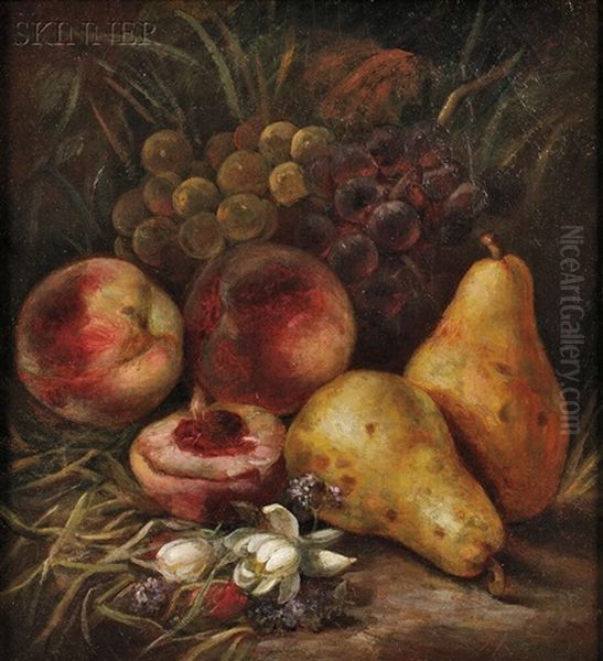 Still Life With Fruit En Plein Air Oil Painting by Elizabeth Gilbert Jerome