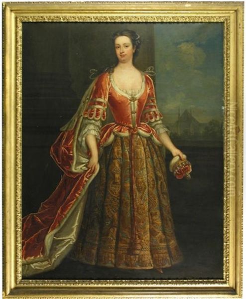 Portrait Of Viscountess Townshend Of Raynham (nee Dorothy Walpole, 1686- 1726) Oil Painting by Charles Jervas