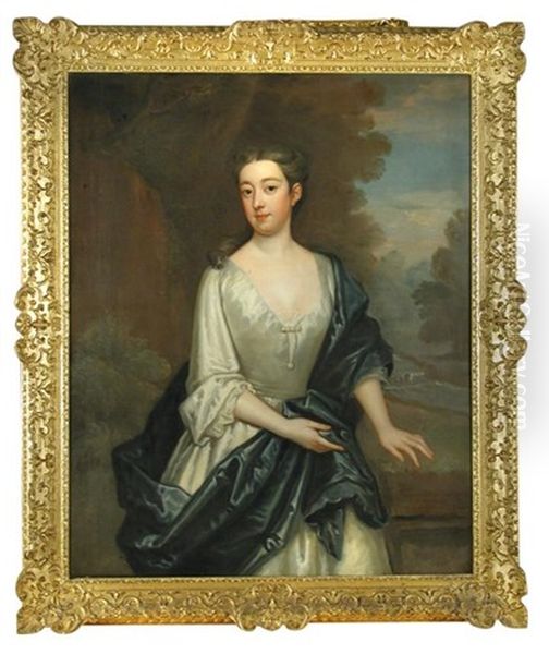 Portrait Of Catherine, Lady Walpole (1682-1737) Oil Painting by Charles Jervas