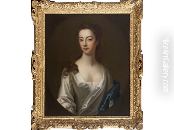 Portrait Of Lady Elizabeth (nee Savage), 2nd Wife Of James, 4th Earl Of Barrymore Oil Painting by Charles Jervas