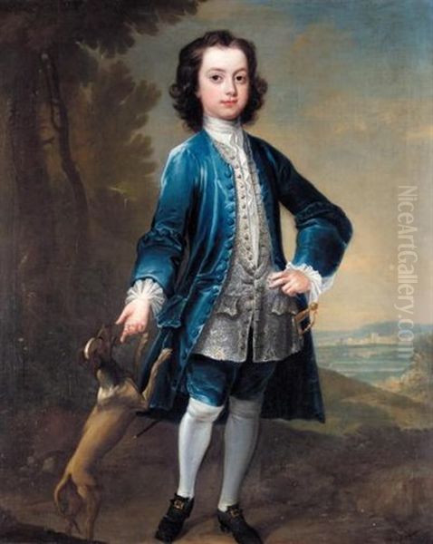 Portrait Of Benjamin Hatley Foote, When Twelve Years Old Oil Painting by Charles Jervas