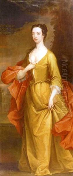 Portrait Of The Duchess Of Dorset, Daughter To General Colyear Oil Painting by Charles Jervas