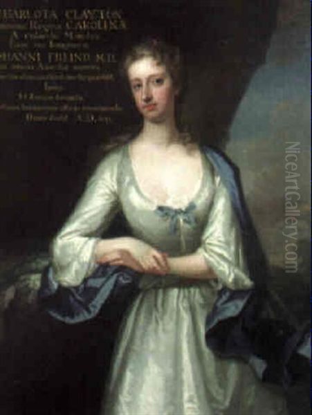 Portrait Of Charlotte Clayton, Lady Sundon (d.1742) Oil Painting by Charles Jervas