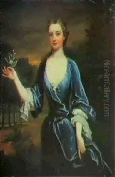 Portrait Of Lady Bacon Oil Painting by Charles Jervas