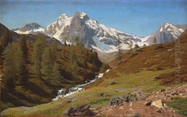 Alp Landscape Oil Painting by Henrik Gamst Jespersen