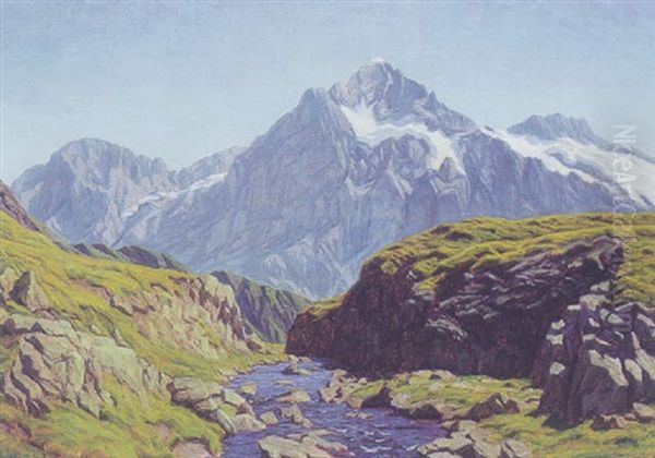 Wetterhorn Oil Painting by Henrik Gamst Jespersen