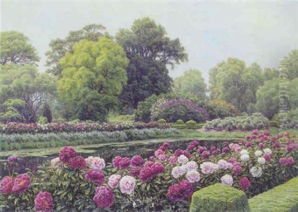 Park Med Blomstrende Bonderoser by Henrik Gamst Jespersen