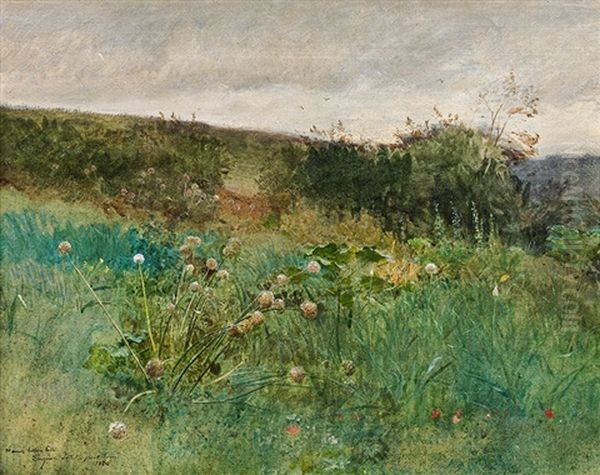 In The Meadow Near Pont-aven Oil Painting by Eugen Jettel