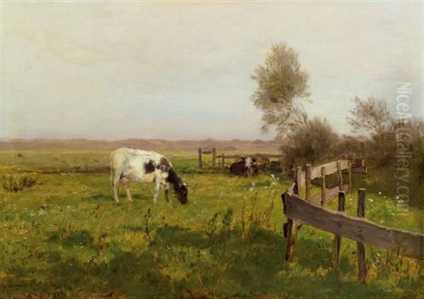 Weide Bei Cayeux Oil Painting by Eugen Jettel