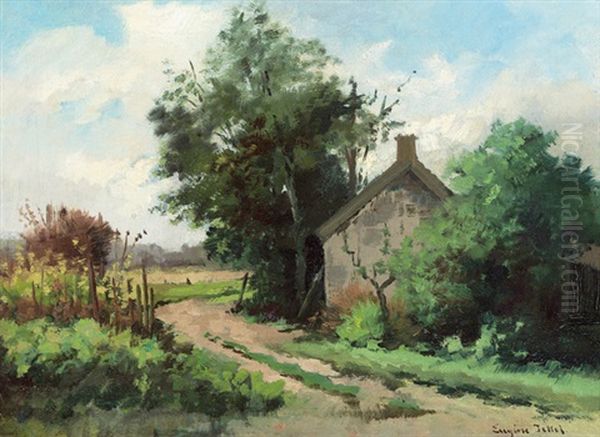 Dorfweg Oil Painting by Eugen Jettel