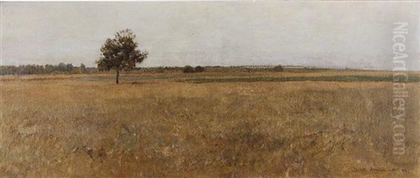 Landschaft Bei Cayeux (landscape Near Cayeux) Oil Painting by Eugen Jettel