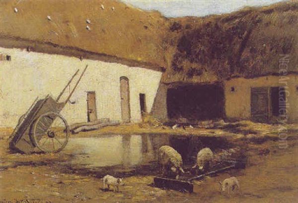 Bauernhof In Der Normandie Oil Painting by Eugen Jettel