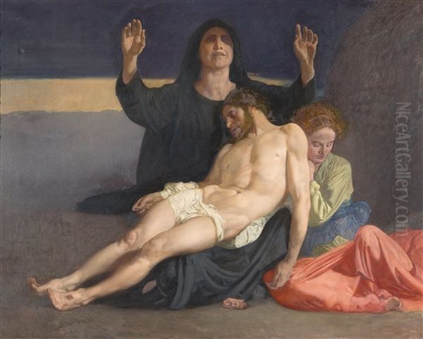 Pieta Oil Painting by Rudolf Jettmar