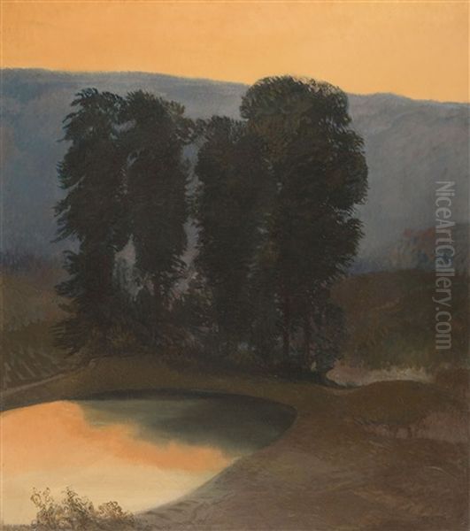 Abendfrieden Oil Painting by Rudolf Jettmar