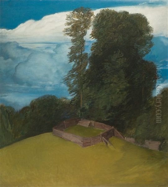 Eremitengartlein In Admont Oil Painting by Rudolf Jettmar