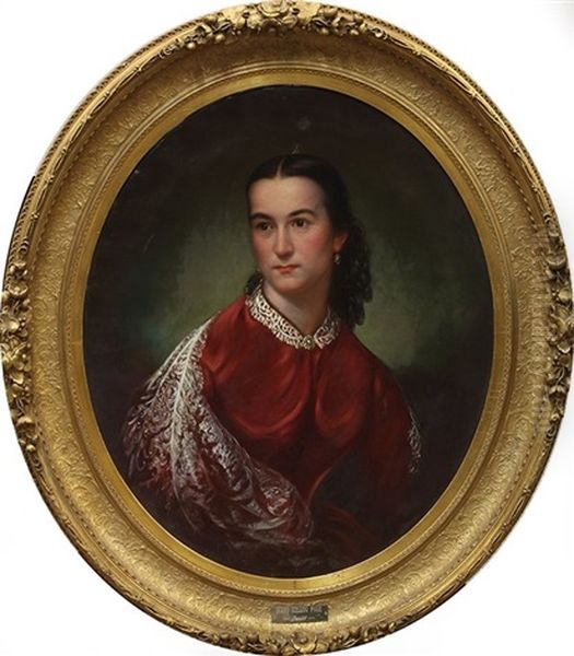 Mary Kellog Page, Wife Of A Sacramento Riverboat Captain Oil Painting by William Smith Jewett